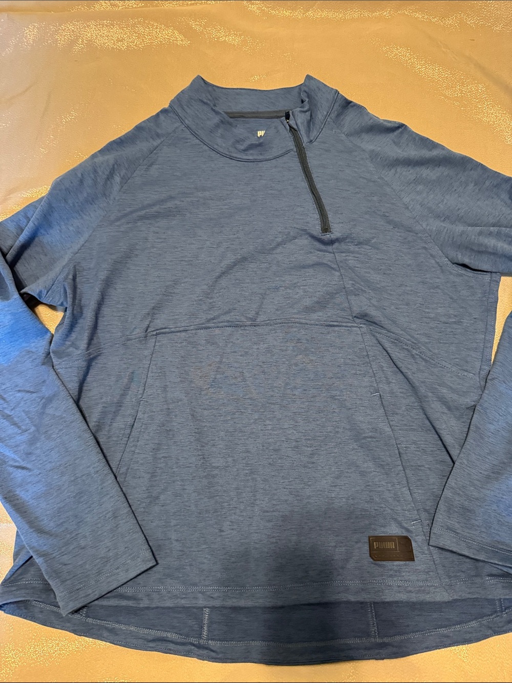 Puma Heather Blue Half-Zip Pullover